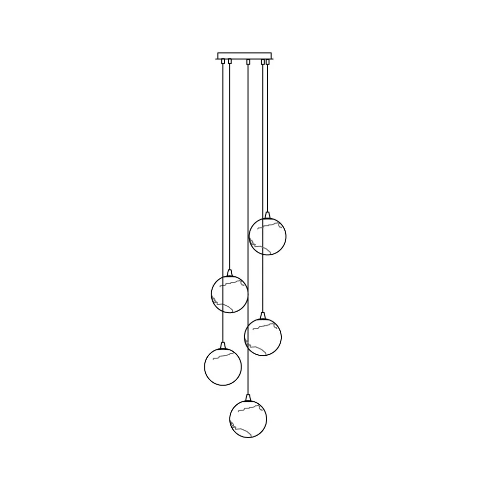 Sultana Alabaster Cluster Chandelier - Image 41