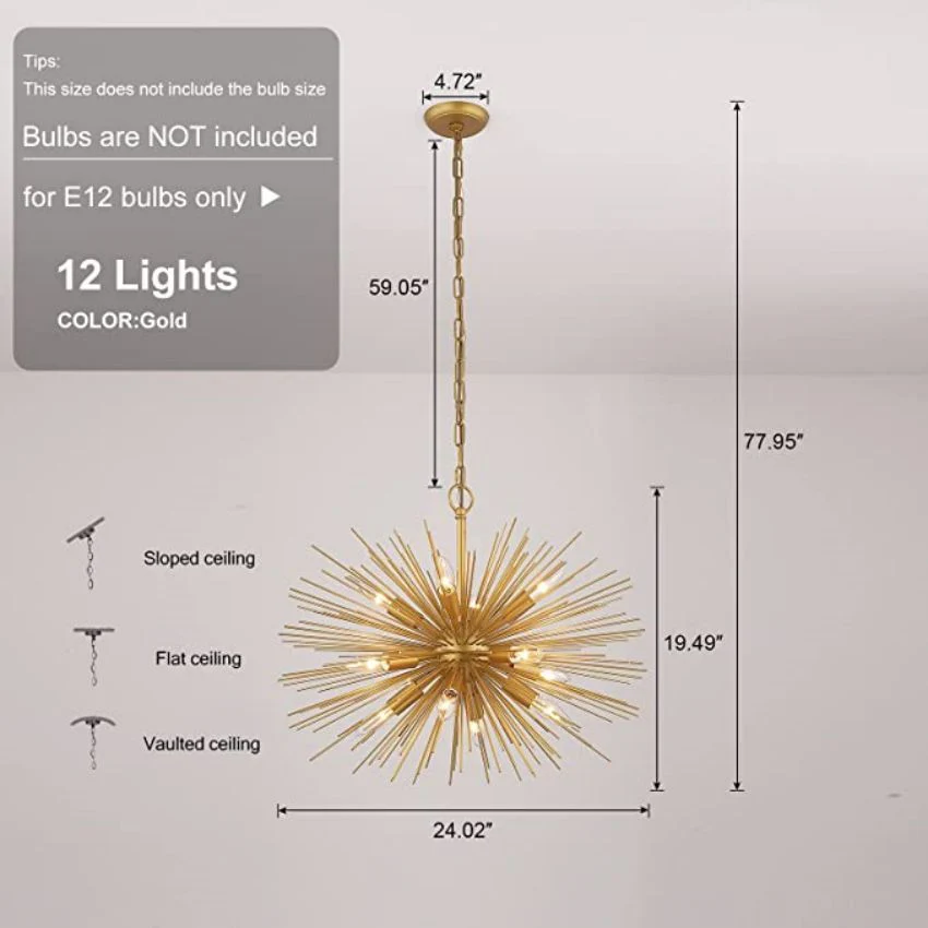 Sunburn 12-Light 24" Pendant - Image 7