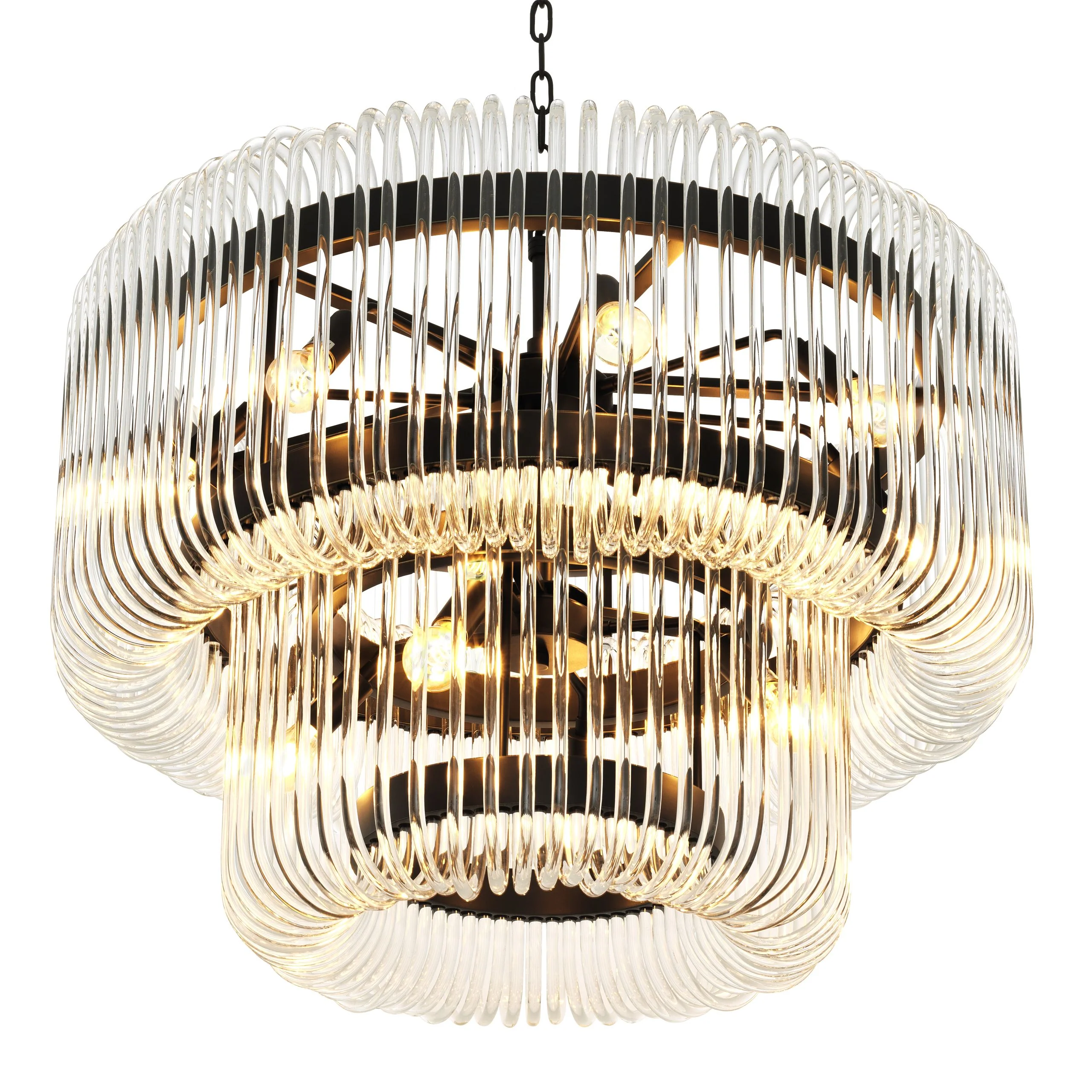 Sutton House Modern Glass Chandelier - [Bronze] - Image 2
