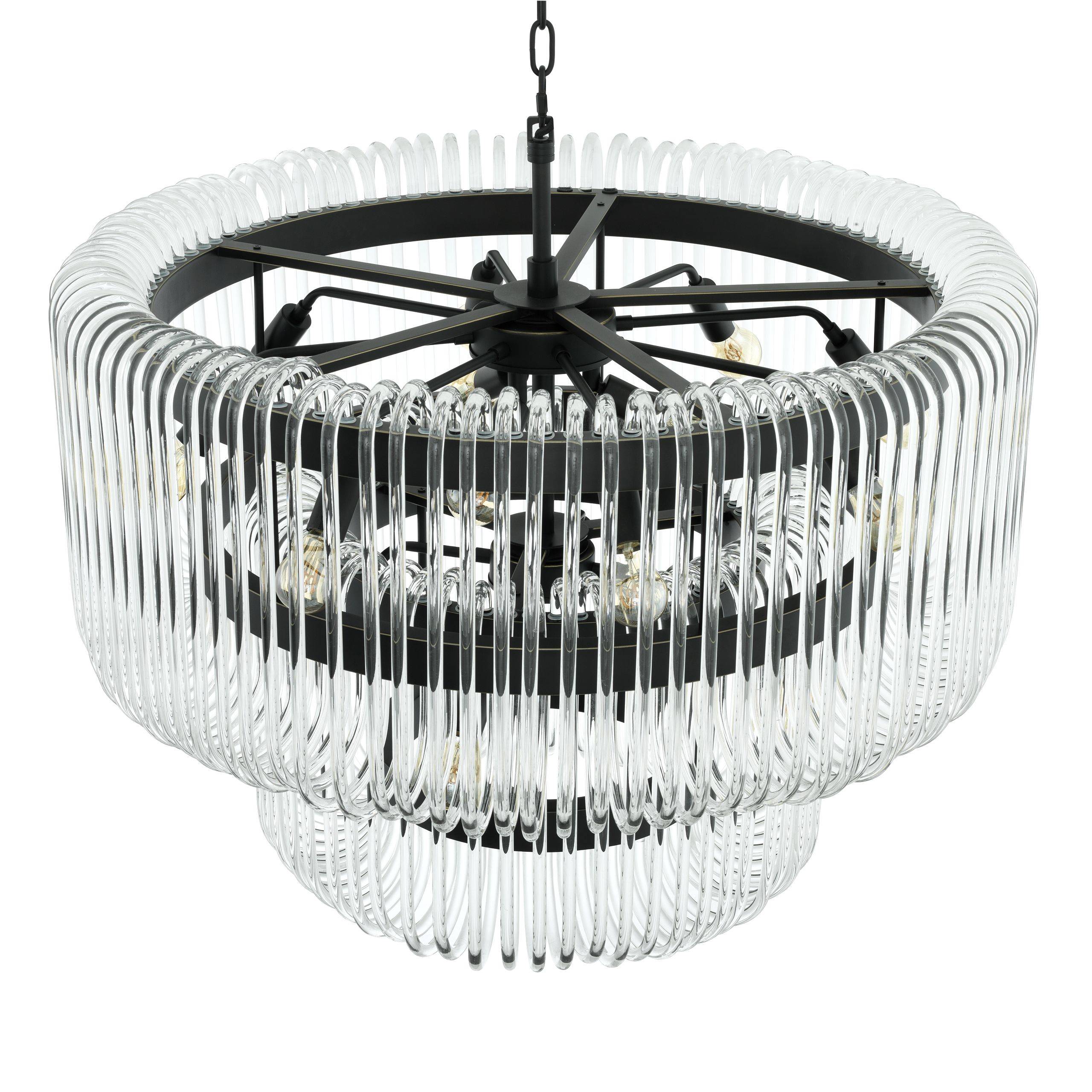 Sutton House Modern Glass Chandelier - [Bronze] - Image 4