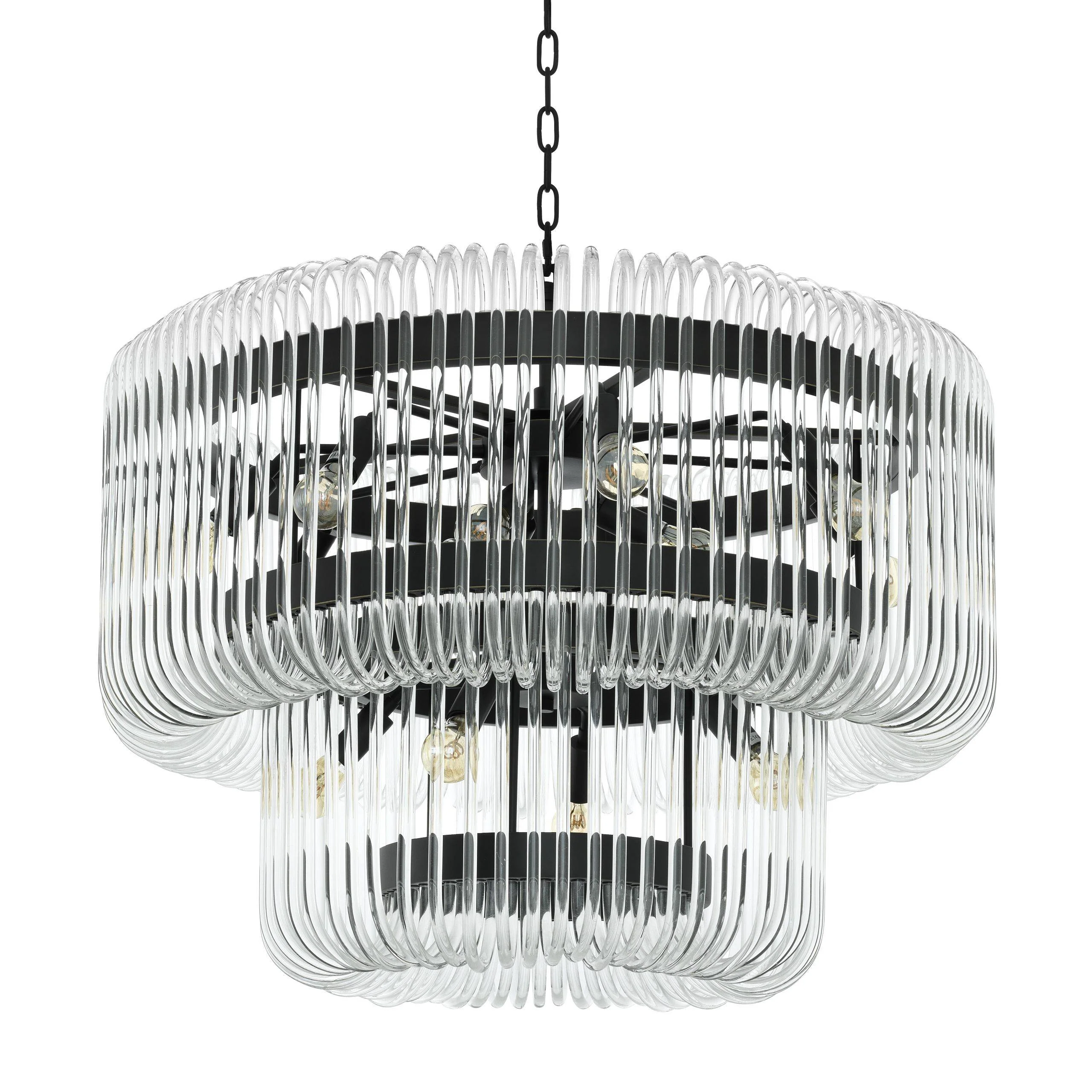 Sutton House Modern Glass Chandelier - [Bronze] - Image 6