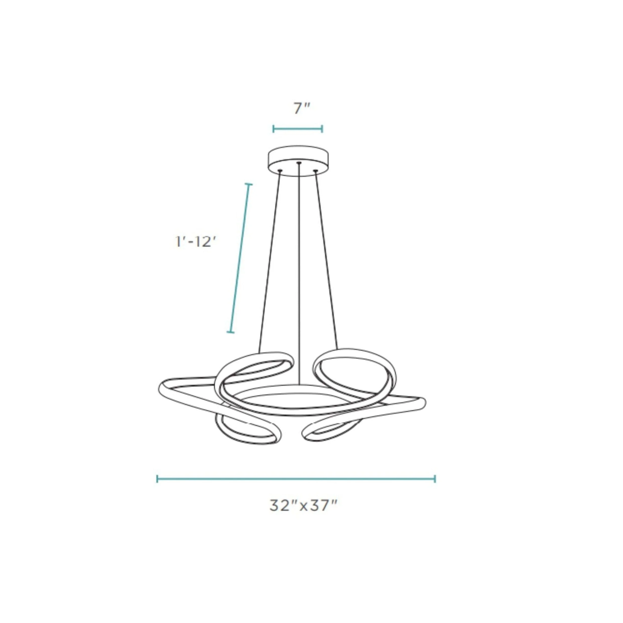 Suzhou LED Adjustable Chandelier // Chrome Finish - Image 4
