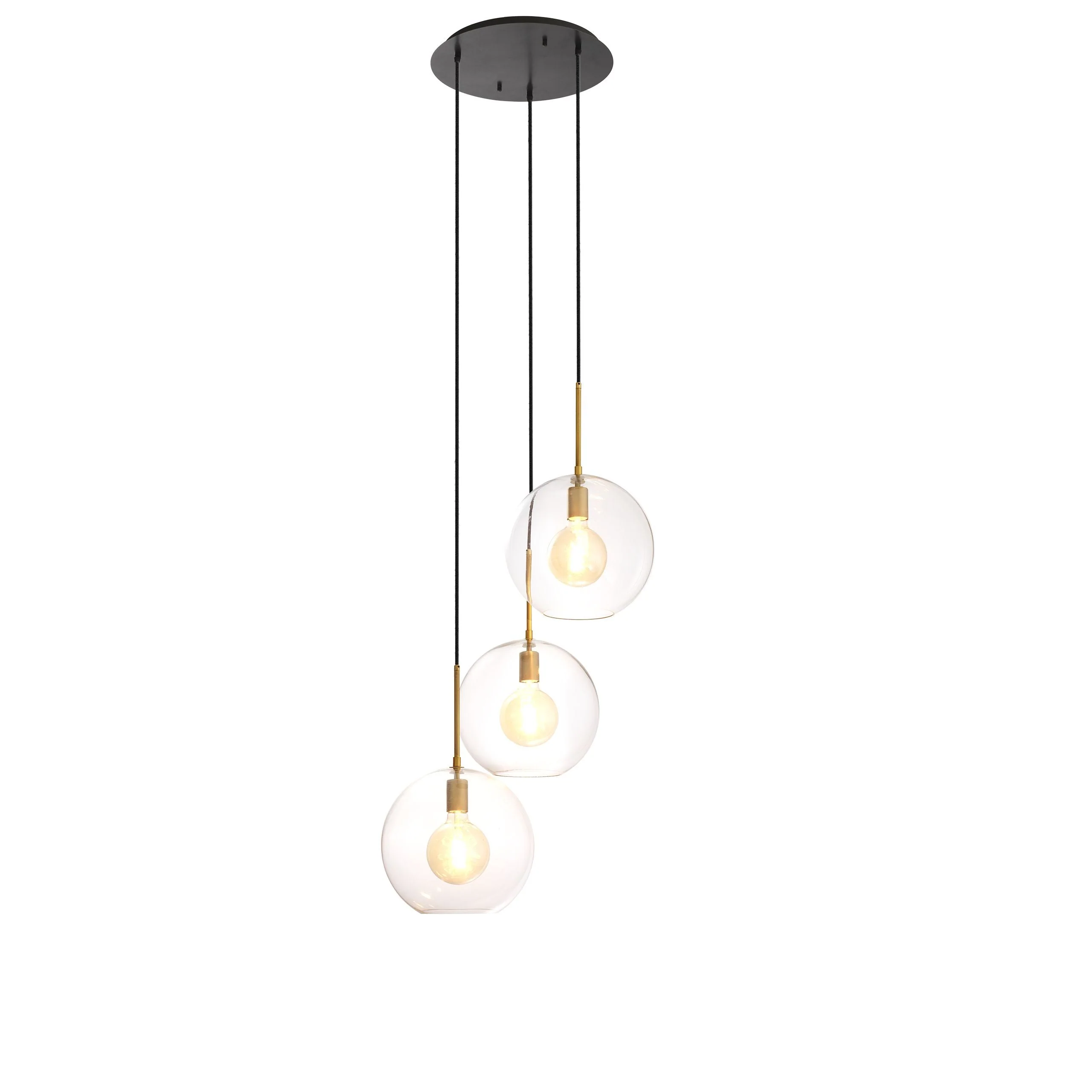 Tango 3-Light Modern Brass Chandelier - [Brass/Bronze] - - Image 3