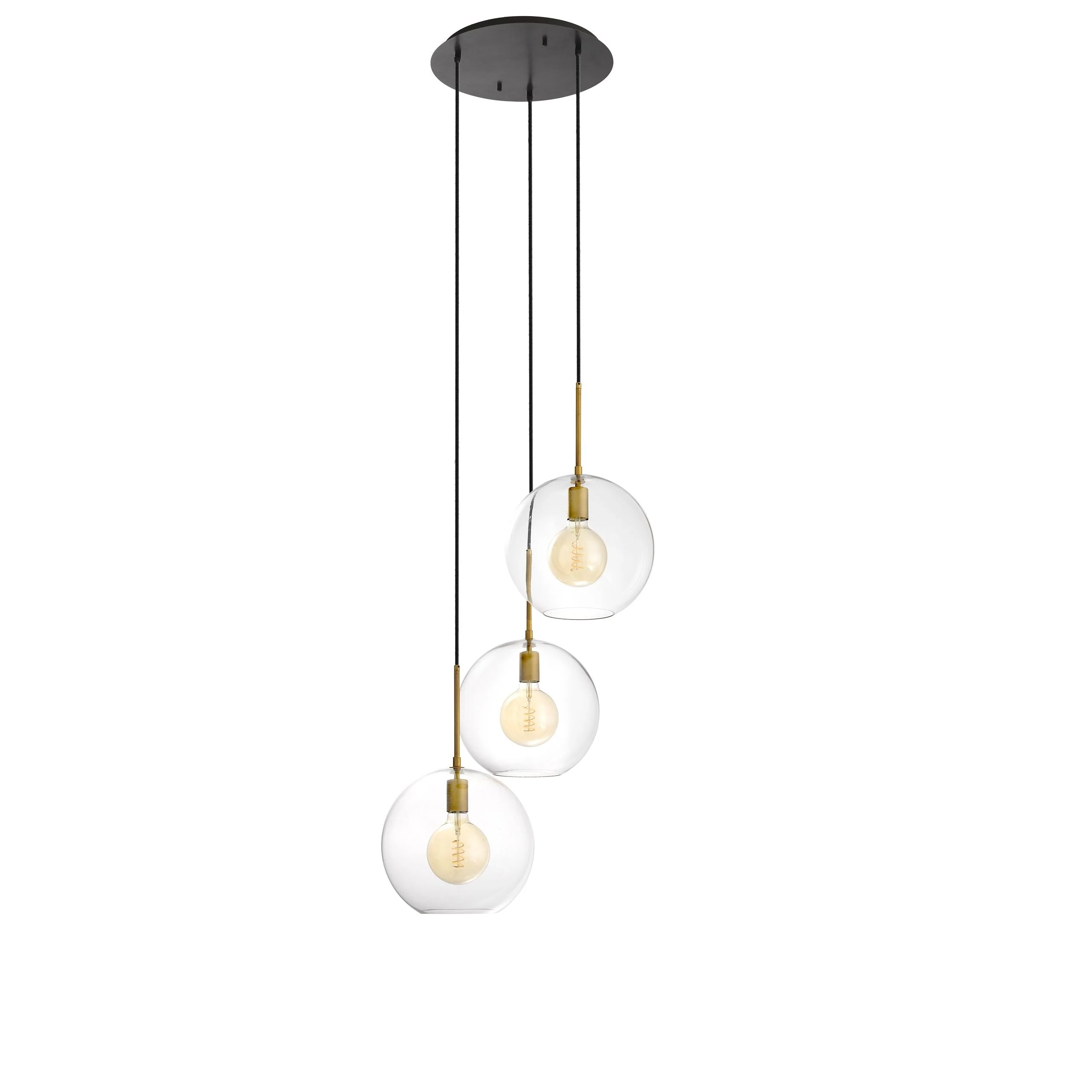 Tango 3-Light Modern Brass Chandelier - [Brass/Bronze] - - Image 4