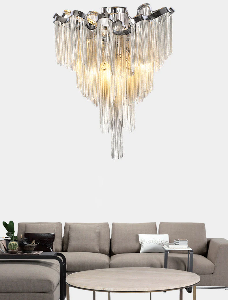 Tassel Aluminum Chain Ceiling Lighting - Image 4
