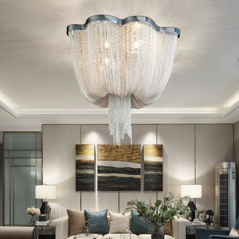 Tassel chandelier Silver 6/8 Lights - Image 2