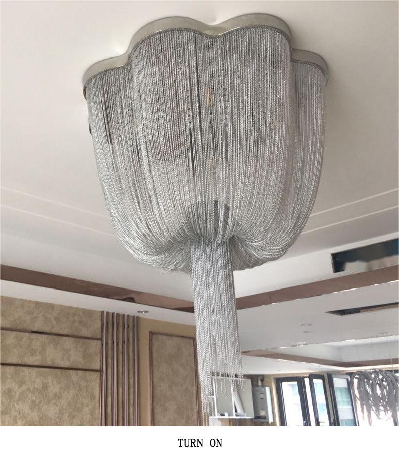 Tassel chandelier Silver 6/8 Lights - Image 3