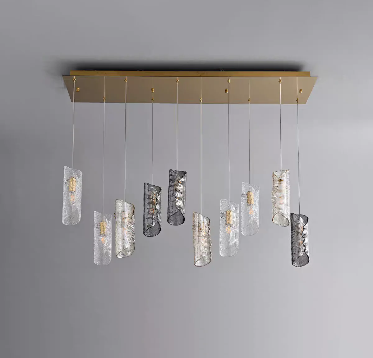 Artisan Textured Glass Shades Multi Light Chandelier by Aurorae Lighting - Image 17