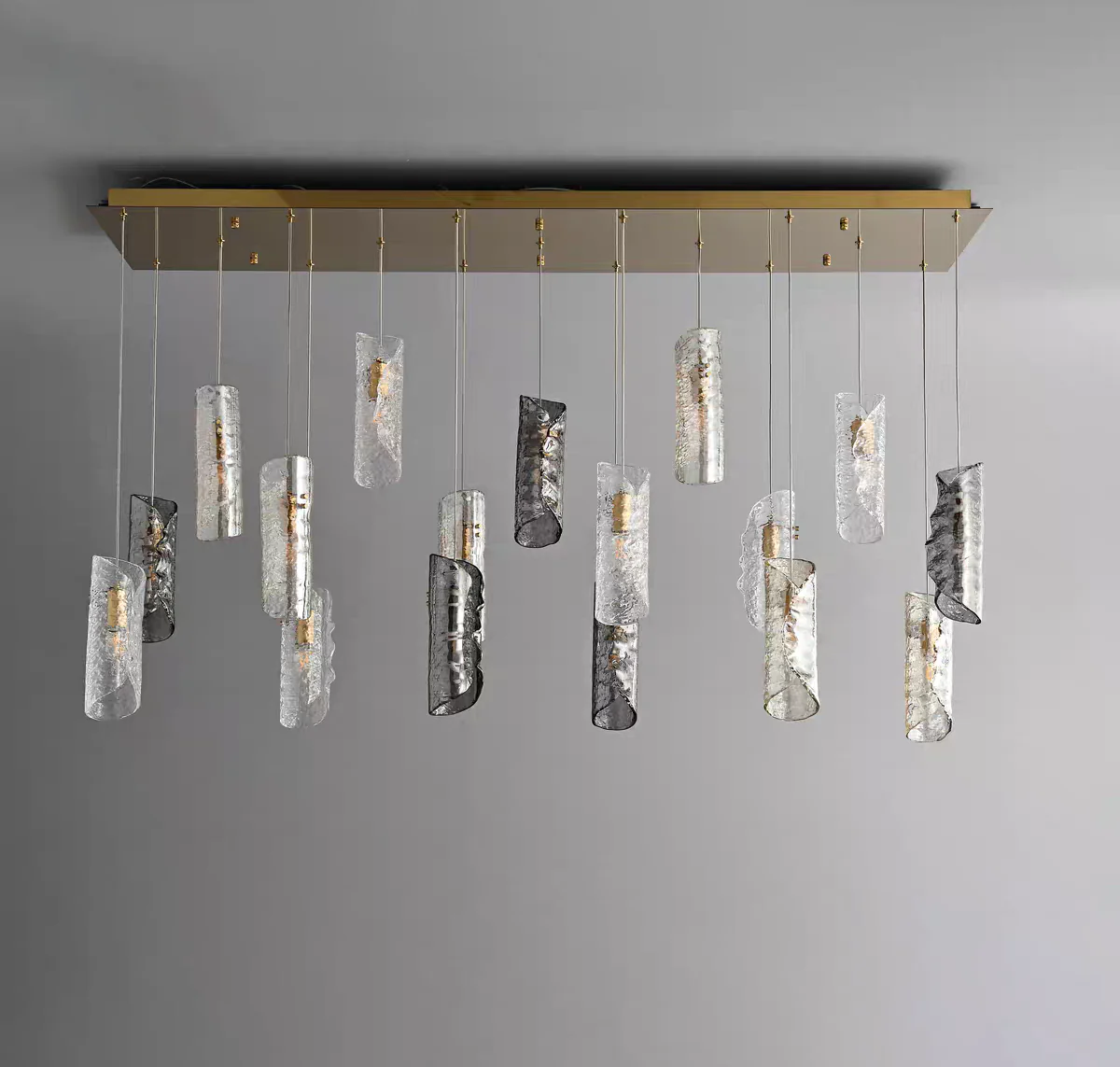 Artisan Textured Glass Shades Multi Light Chandelier by Aurorae Lighting - Image 18