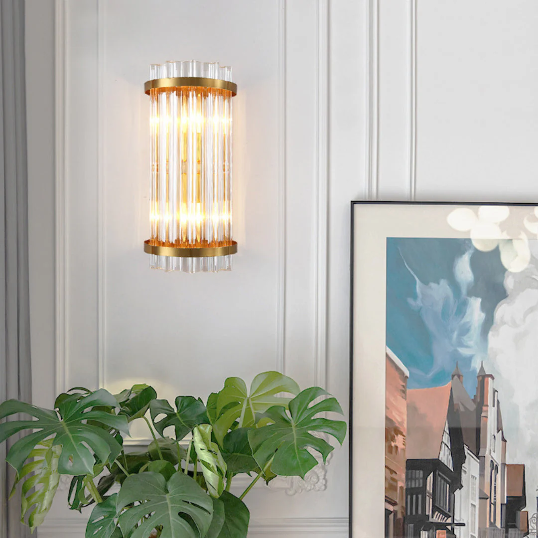 Three Sided Crystal Rod Wall Lamp - Image 3