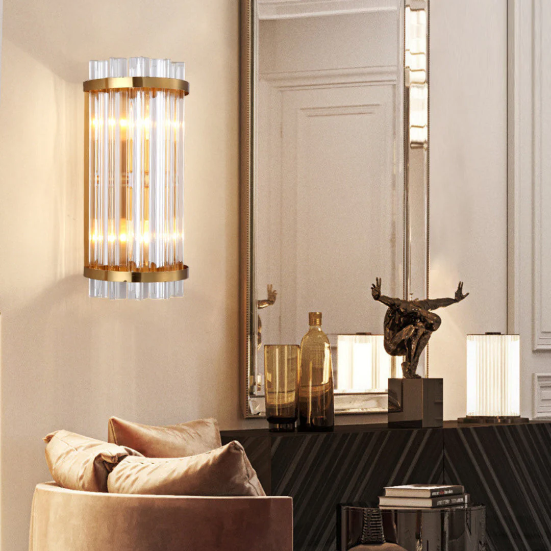 Three Sided Crystal Rod Wall Lamp - Image 6