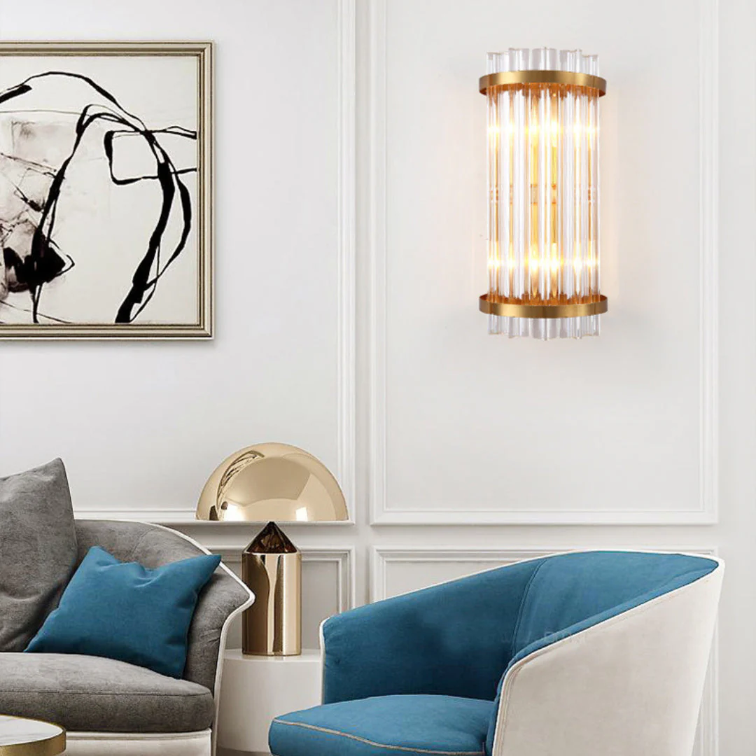 Three Sided Crystal Rod Wall Lamp - Image 8