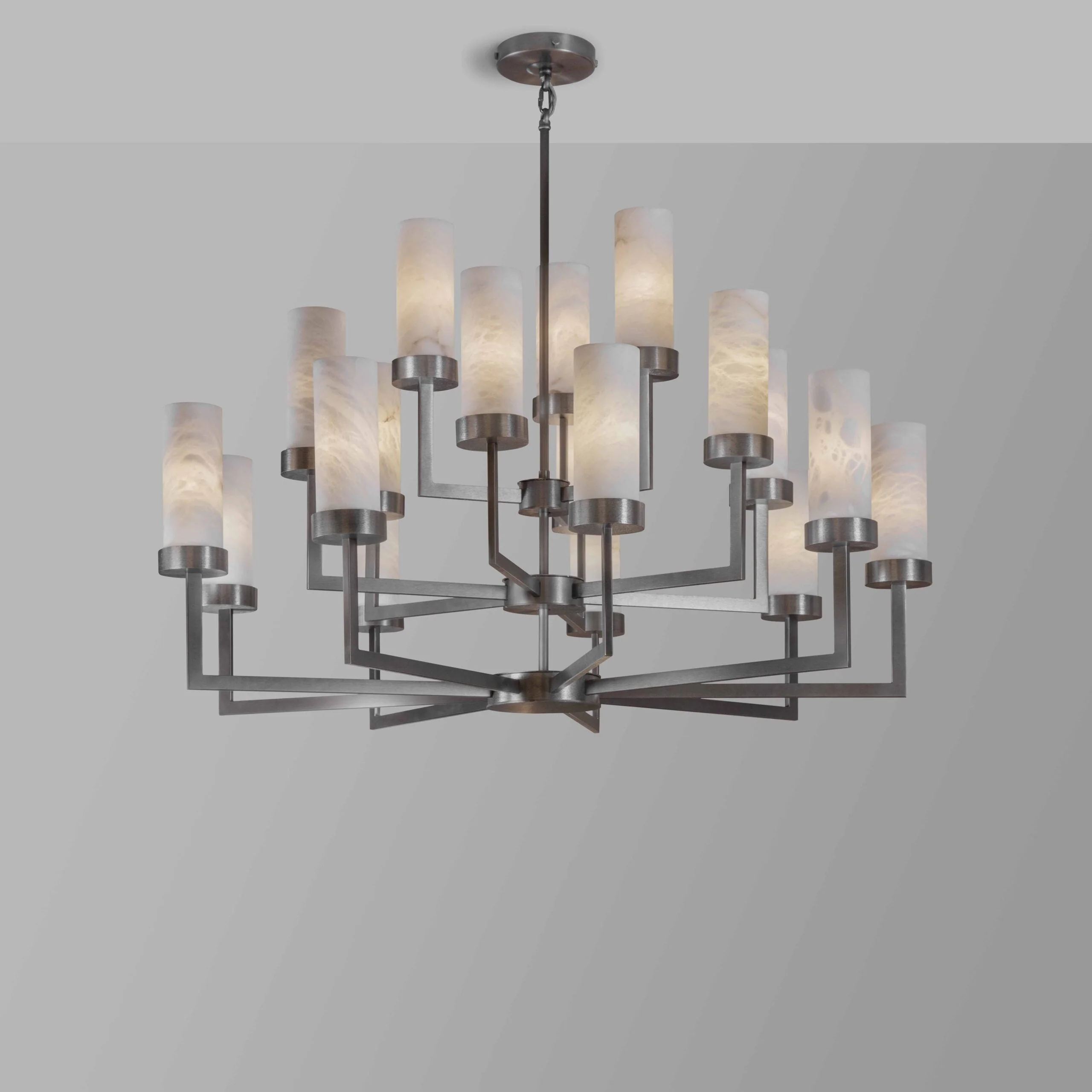 Three Tier Compass Alabaster Chandelier - Image 2