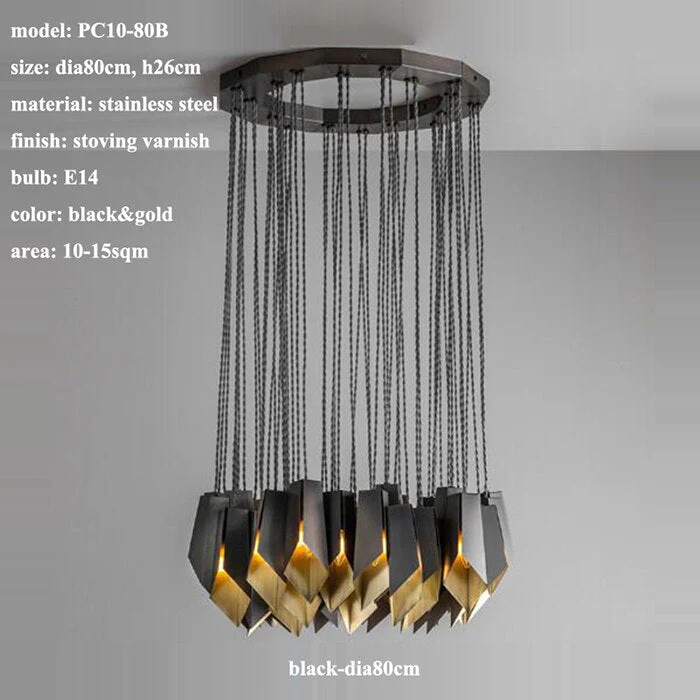Bronze Fold Linear Chandelier - Image 15