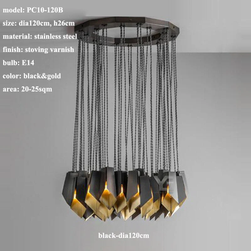Bronze Fold Linear Chandelier - Image 16