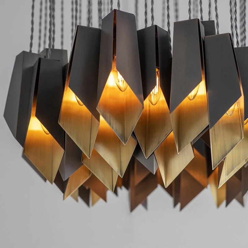 Bronze Fold Linear Chandelier - Image 2