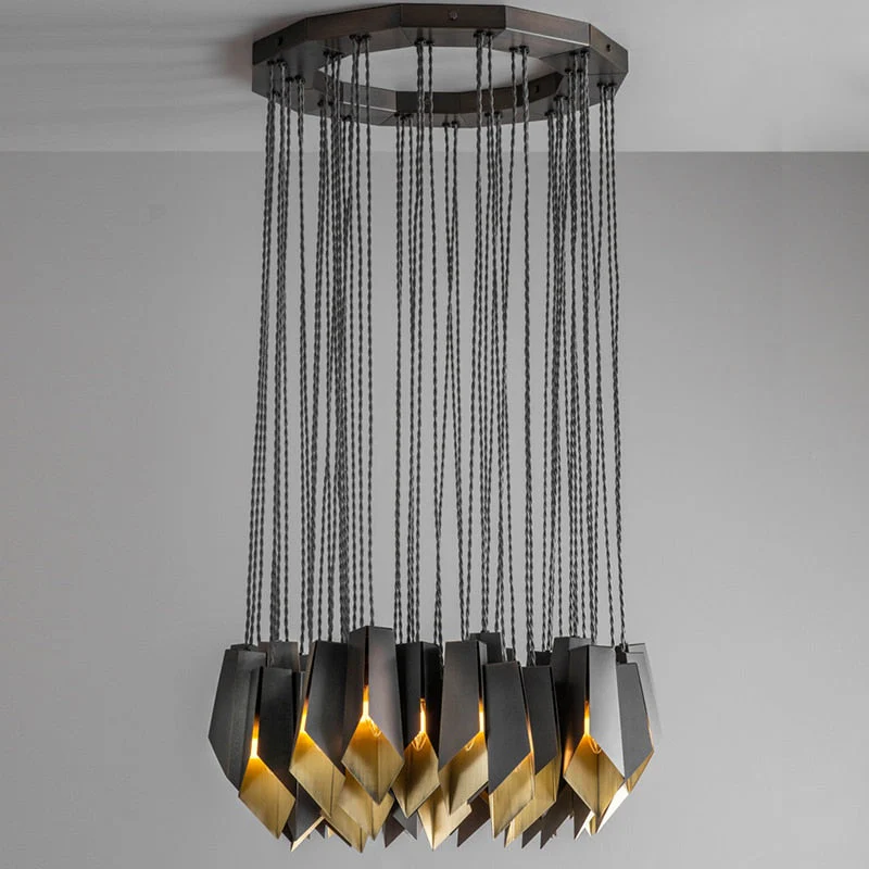Bronze Fold Linear Chandelier - Image 3