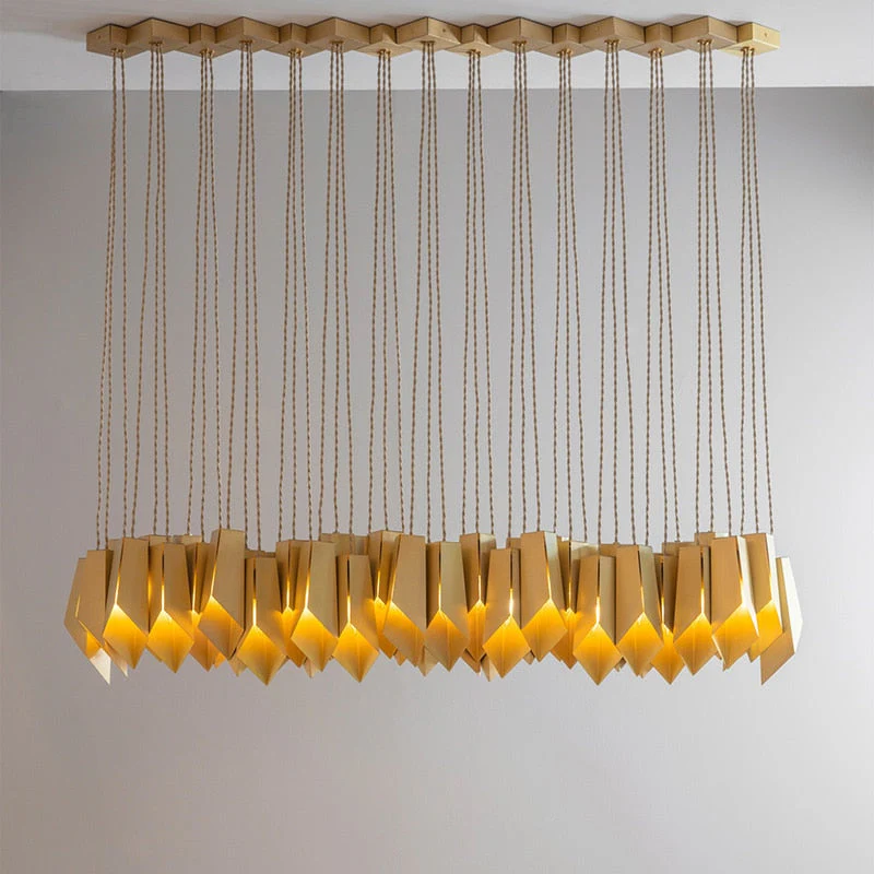 Bronze Fold Linear Chandelier - Image 4