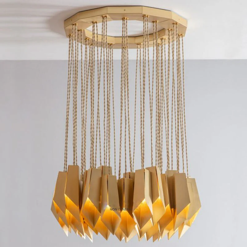 Bronze Fold Linear Chandelier - Image 5