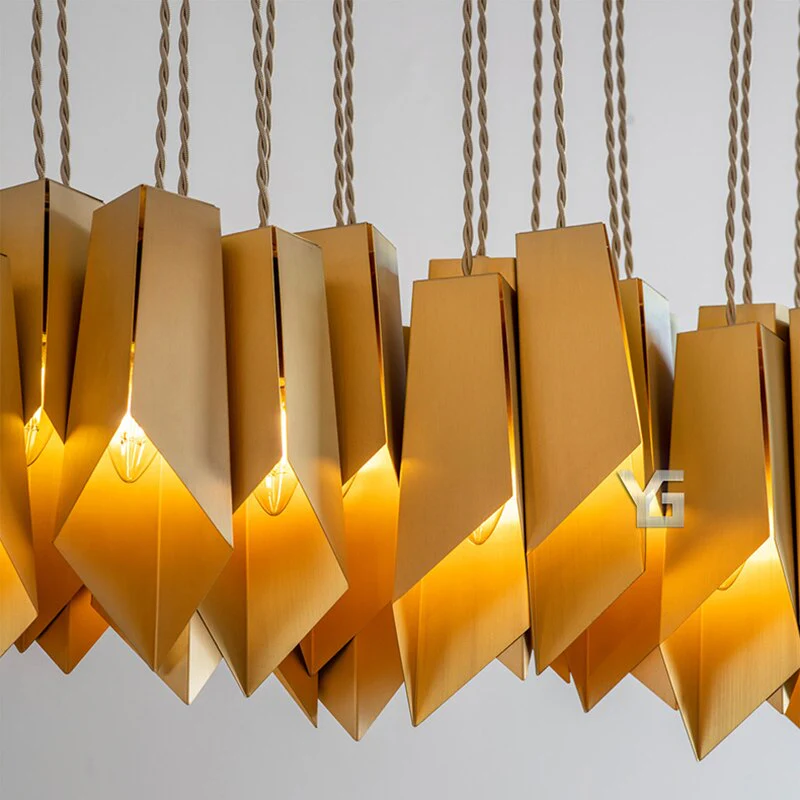 Bronze Fold Linear Chandelier - Image 6