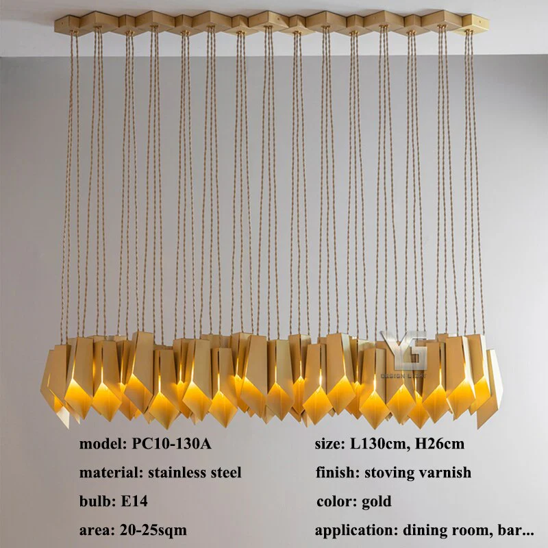 Bronze Fold Linear Chandelier - Image 7