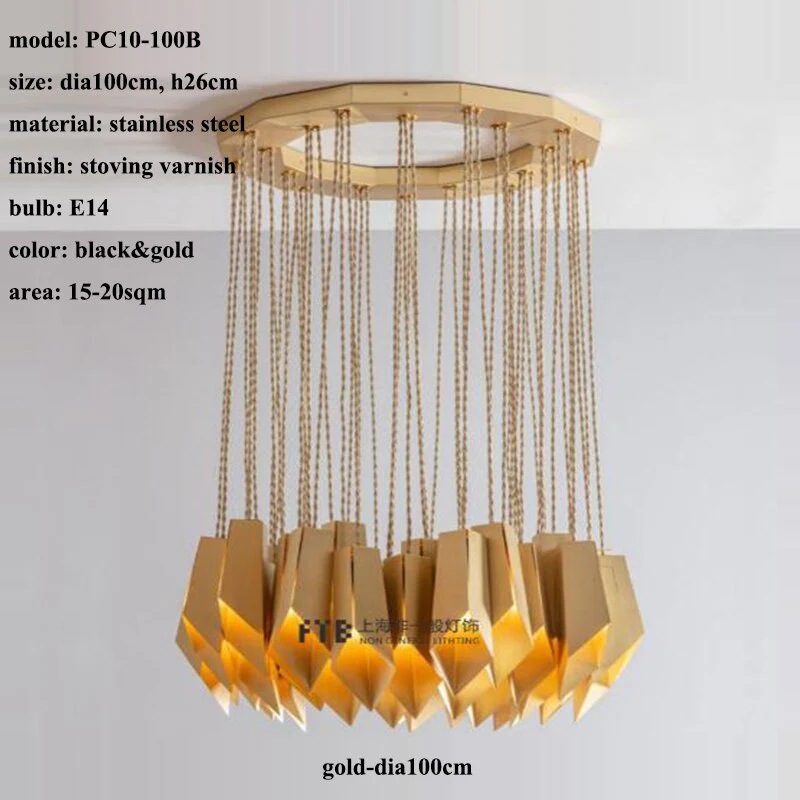 Bronze Fold Linear Chandelier - Image 9