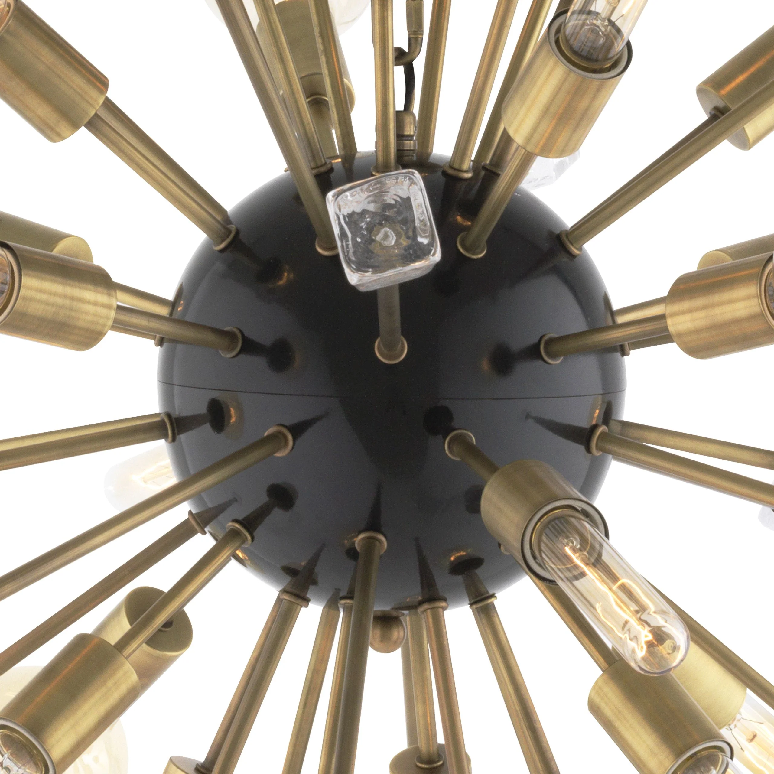 Tivoli Modern Brass Chandelier [S/L] - [Black/Brass] - Image 3