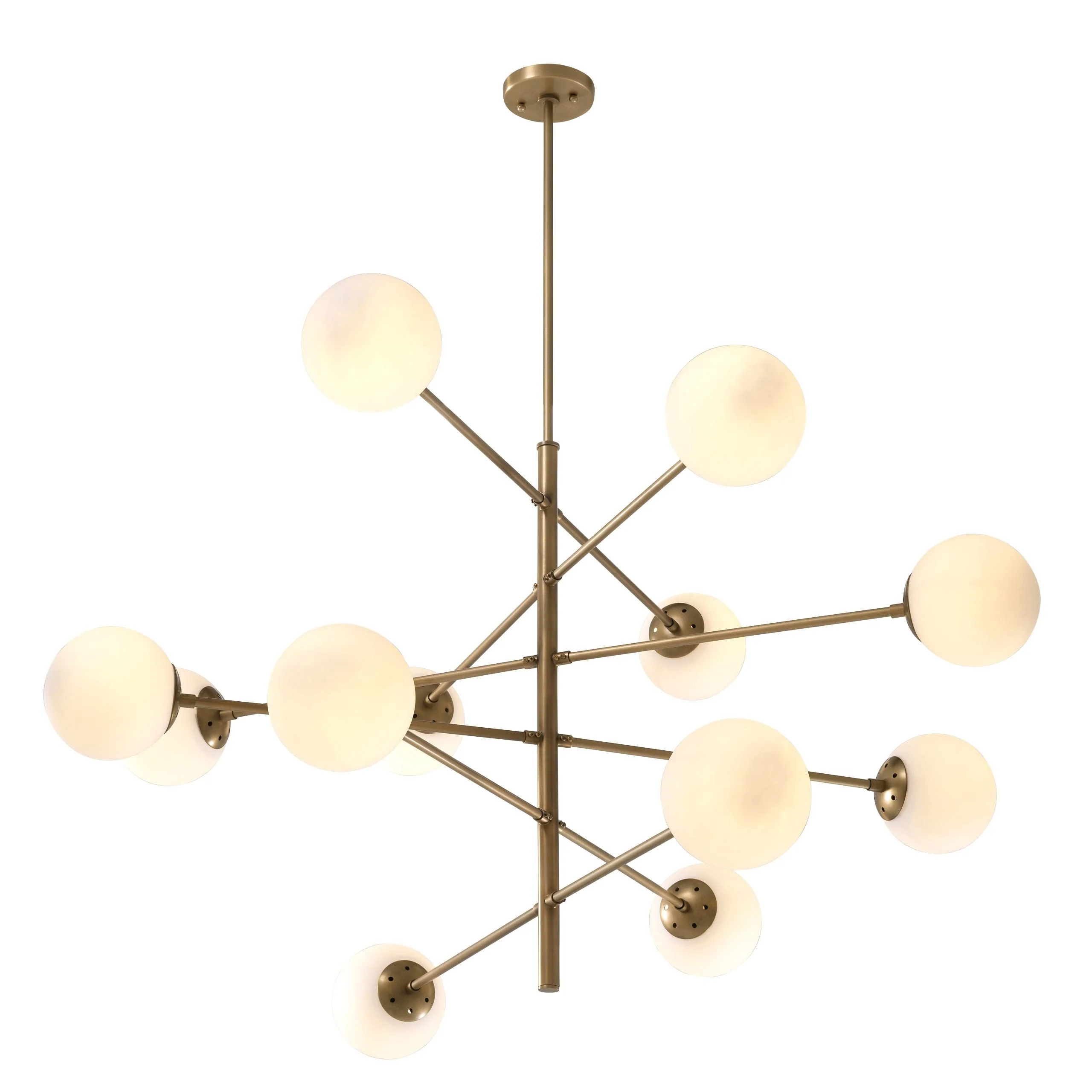 Tortora Modern Brass Chandelier - Image 2