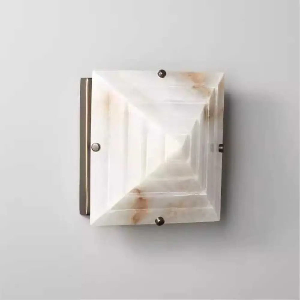 Trapezoidal Alabaster Wall Sconce - Image 2