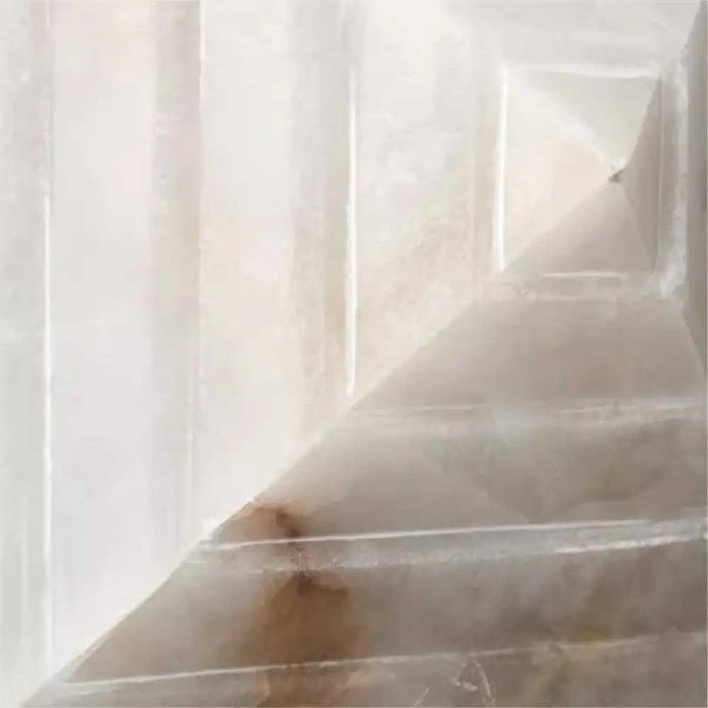 Trapezoidal Alabaster Wall Sconce - Image 3
