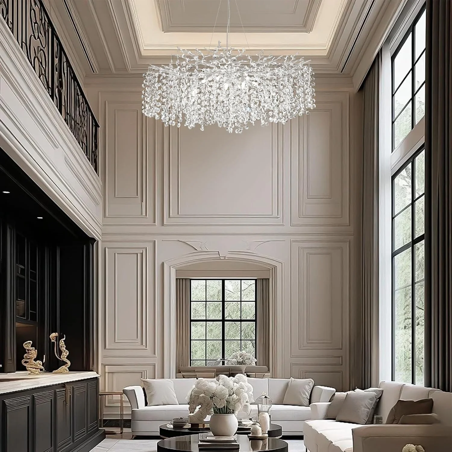 Solara Round Tree Branch Chandelier 30" 40" 55" Tree Branch - Image 16