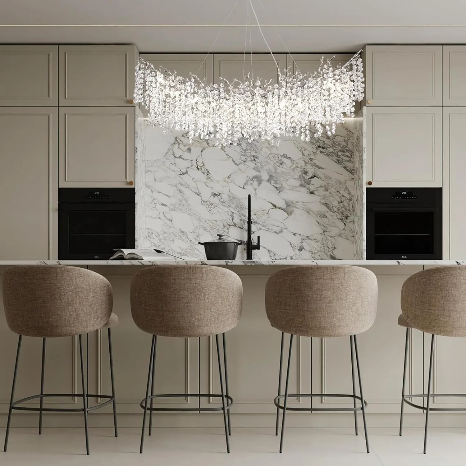 Solara Round Tree Branch Chandelier 30" 40" 55" Tree Branch - Image 3