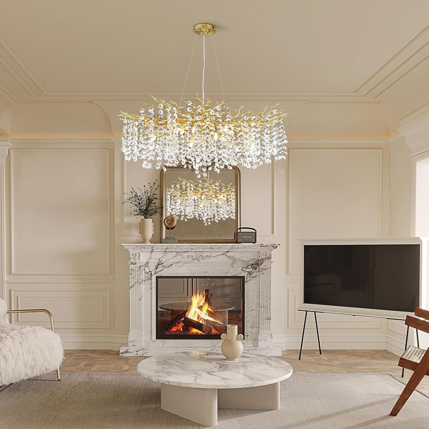 Solara Round Tree Branch Chandelier 30" 40" 55" Tree Branch - Image 32