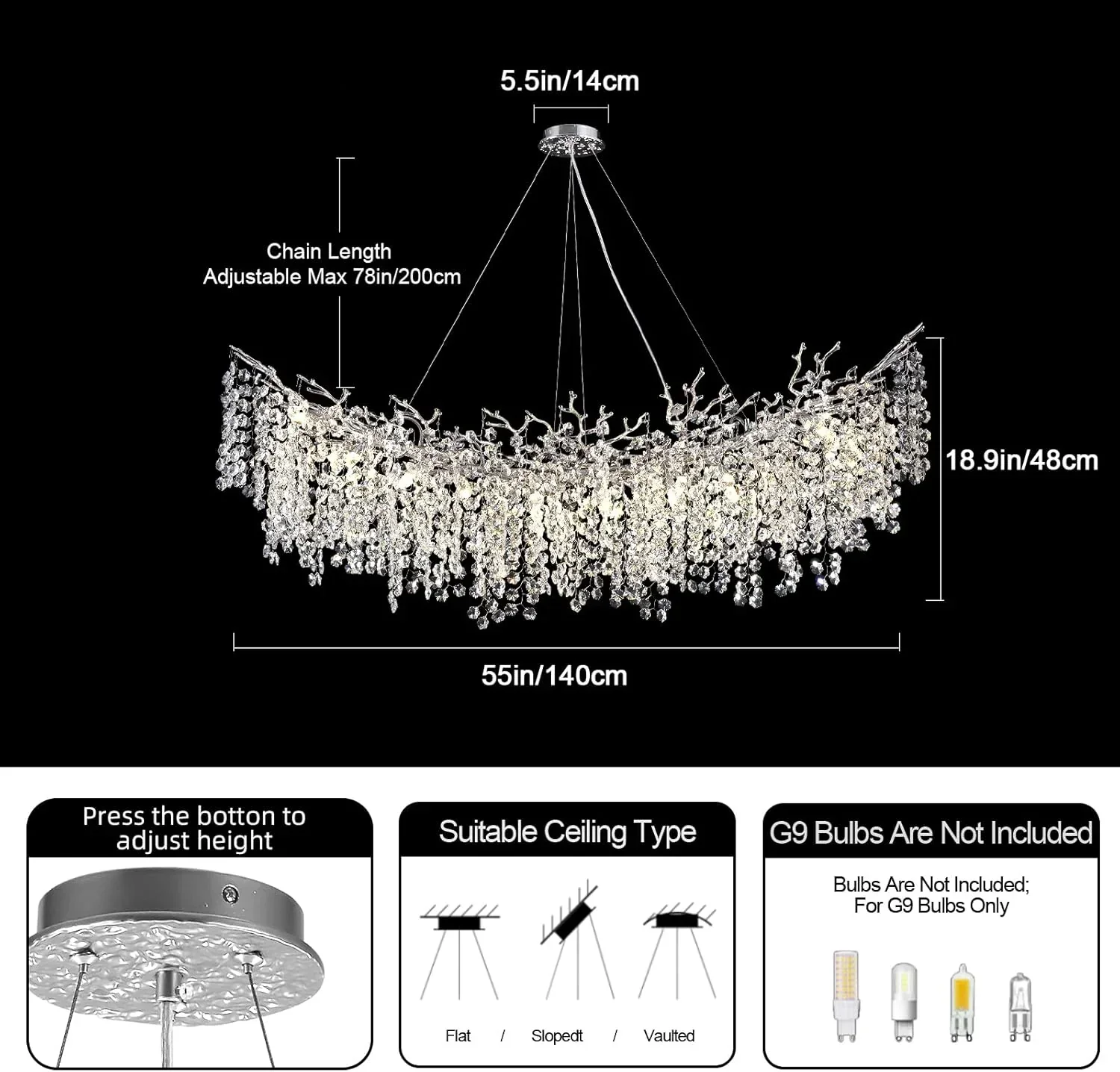 Solara Round Tree Branch Chandelier 30" 40" 55" Tree Branch - Image 46