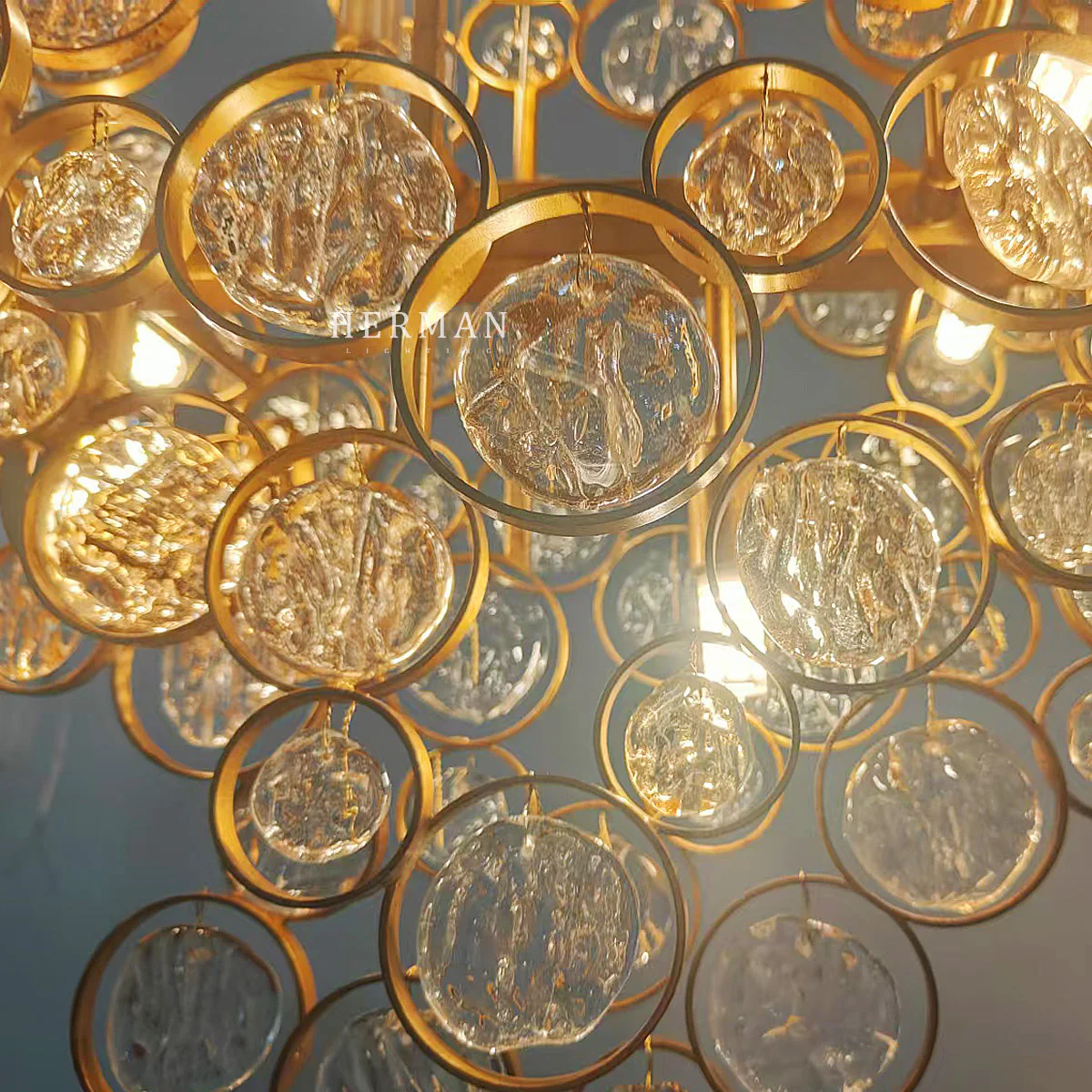 Trento Clustered Glass Linear Chandelier 40" - Image 11
