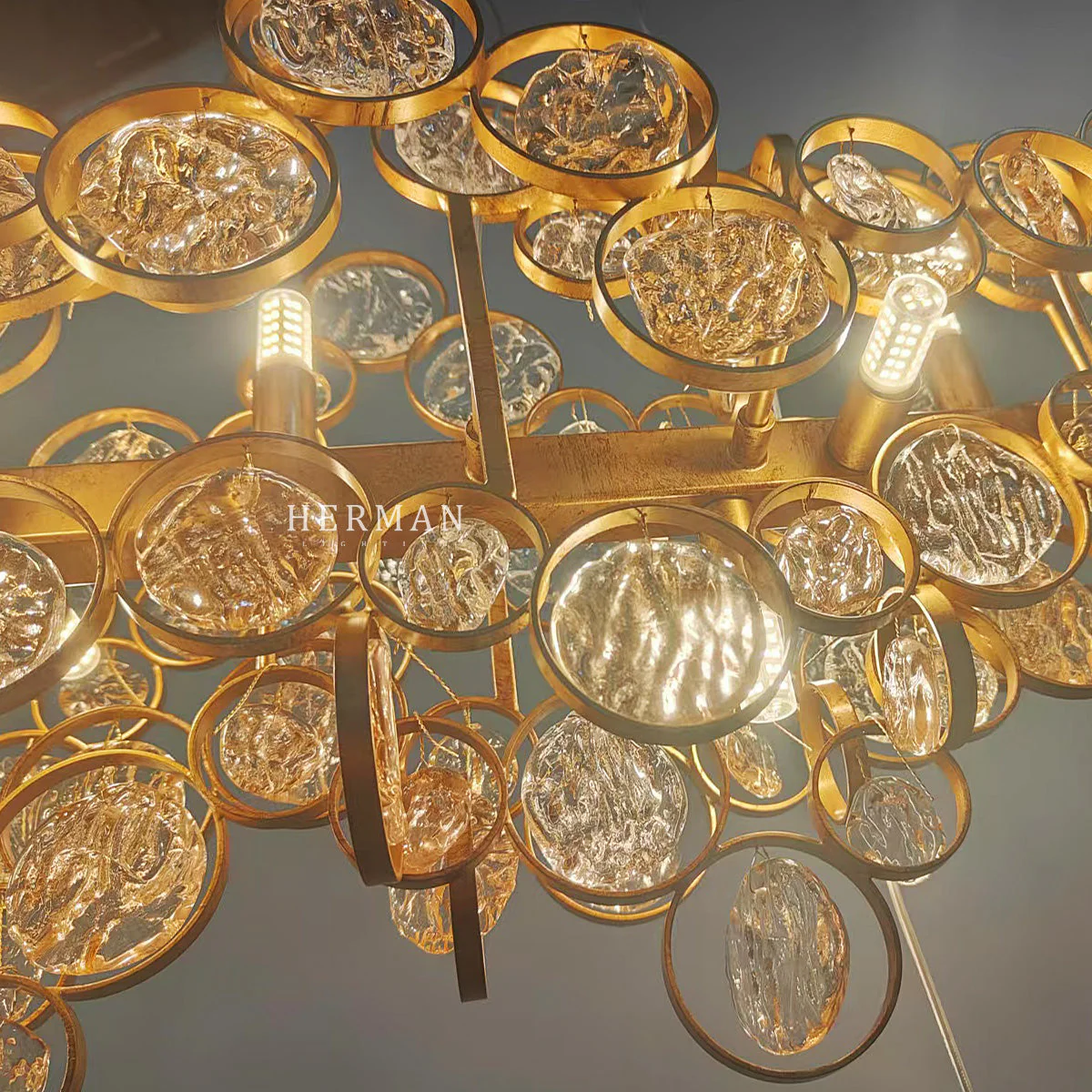 Trento Clustered Glass Linear Chandelier 40" - Image 12
