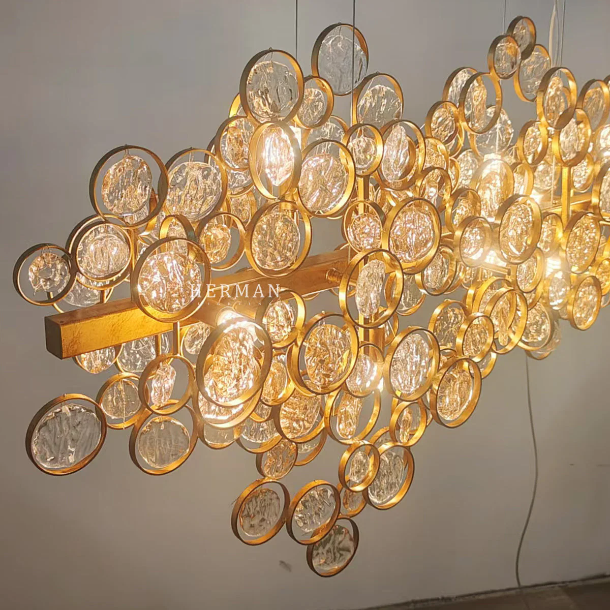Trento Clustered Glass Linear Chandelier 40" - Image 22