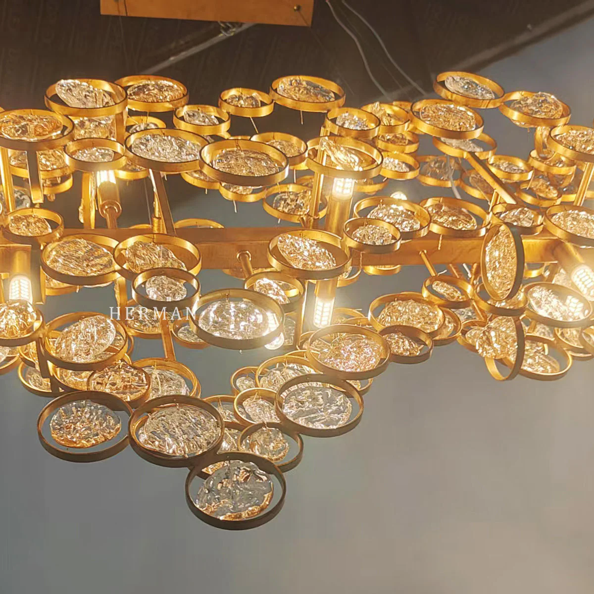 Trento Clustered Glass Linear Chandelier 40" - Image 23