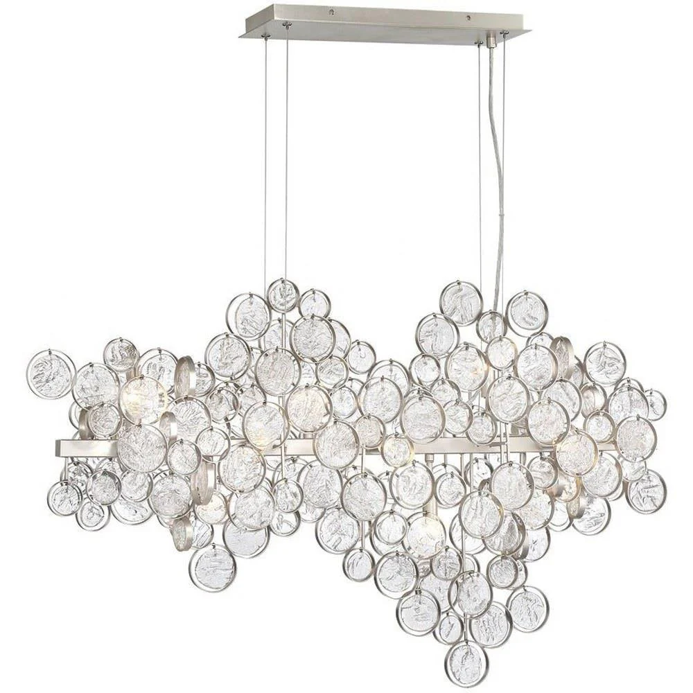 Trento Clustered Glass Linear Chandelier 40" - Image 3