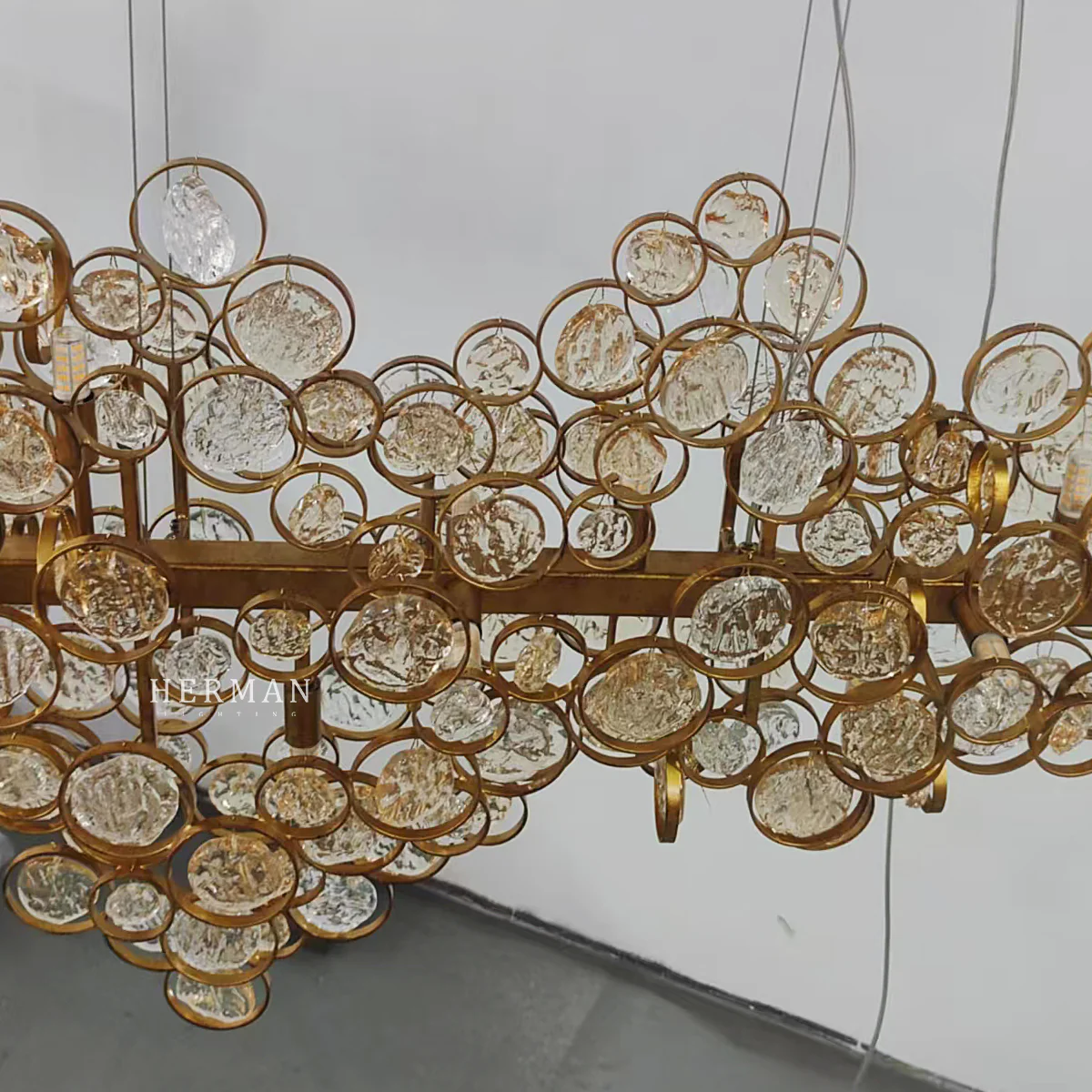 Trento Clustered Glass Linear Chandelier 55" - Image 19