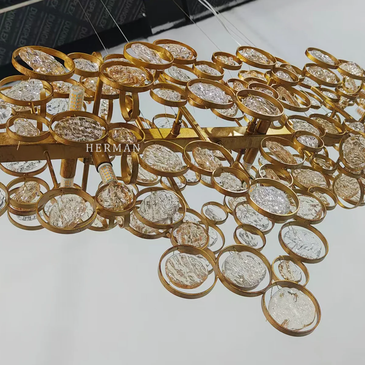 Trento Clustered Glass Linear Chandelier 55" - Image 23