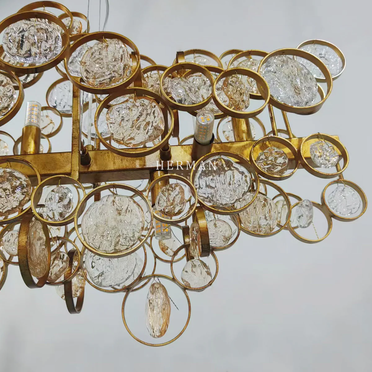 Trento Clustered Glass Linear Chandelier 55" - Image 24