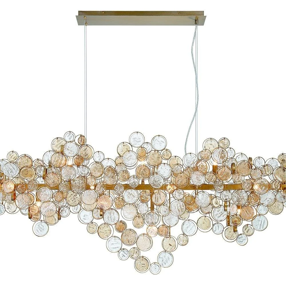 Trento Clustered Glass Linear Chandelier 55" - Image 26
