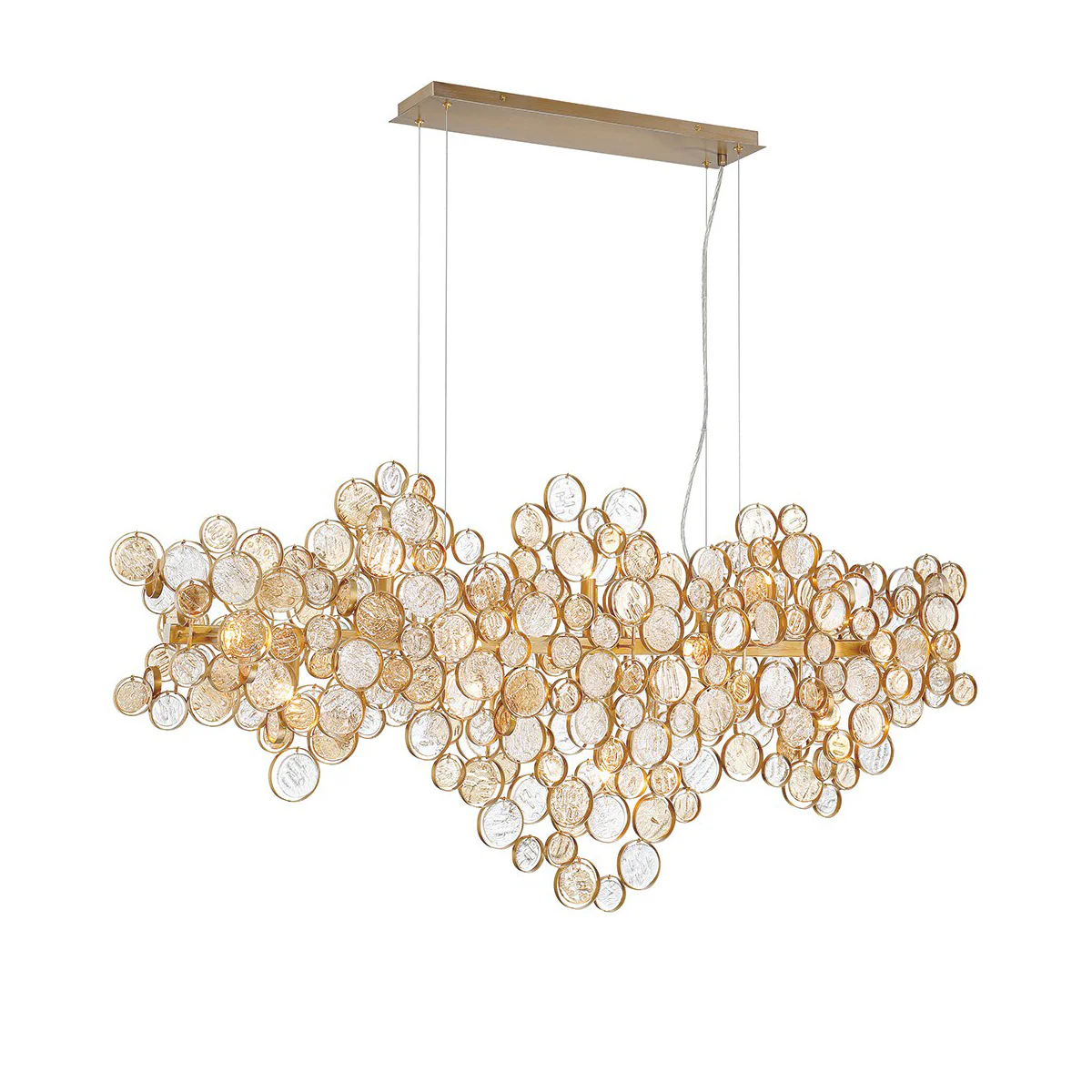 Trento Clustered Glass Linear Chandelier 55" - Image 28