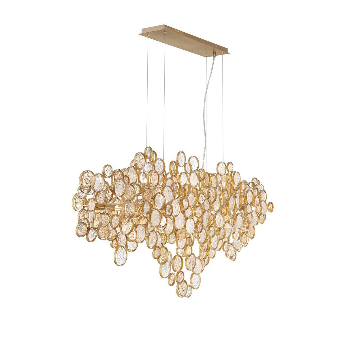 Trento Clustered Glass Linear Chandelier 55" - Image 29