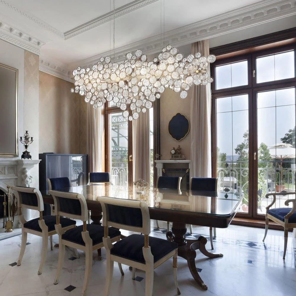 Trento Clustered Glass Linear Chandelier 55" - Image 3