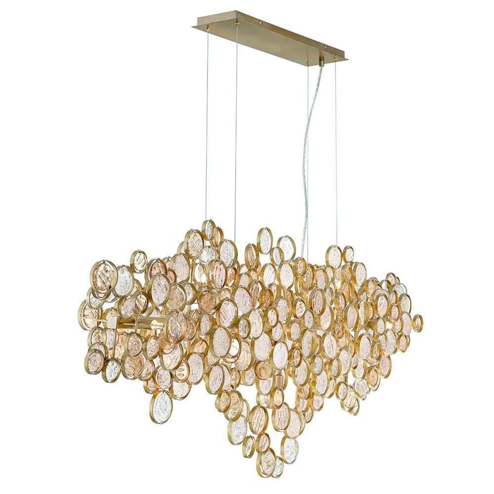 Trento Clustered Glass Linear Chandelier 55" - Image 31