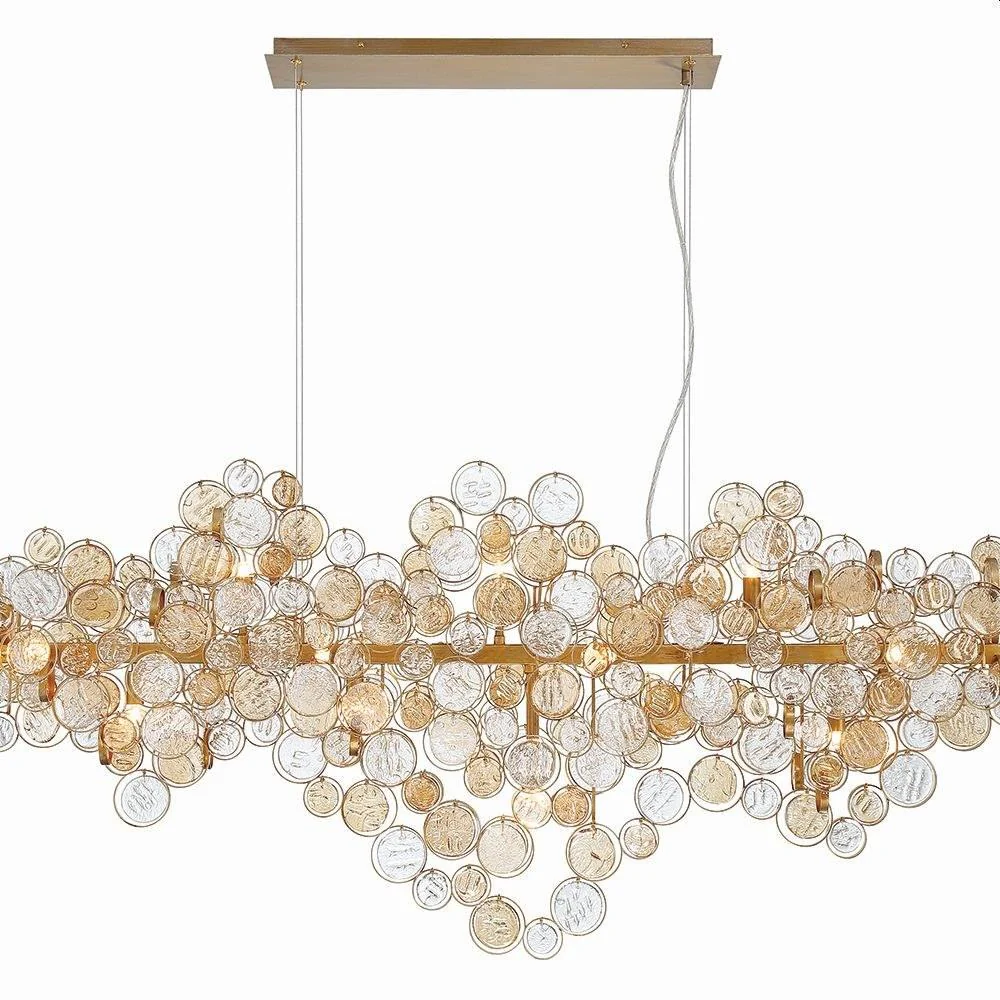 Trento Clustered Glass Linear Chandelier 55" - Image 32