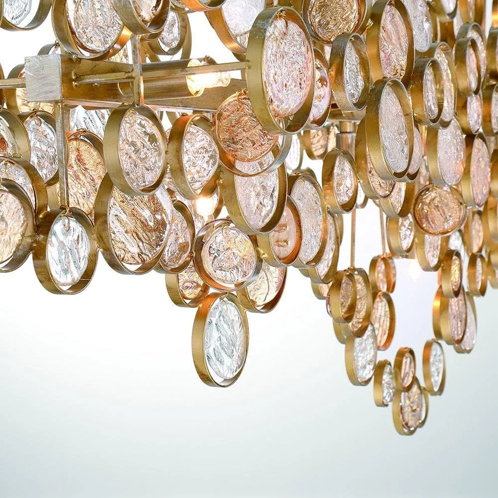 Trento Clustered Glass Linear Chandelier 55" - Image 4