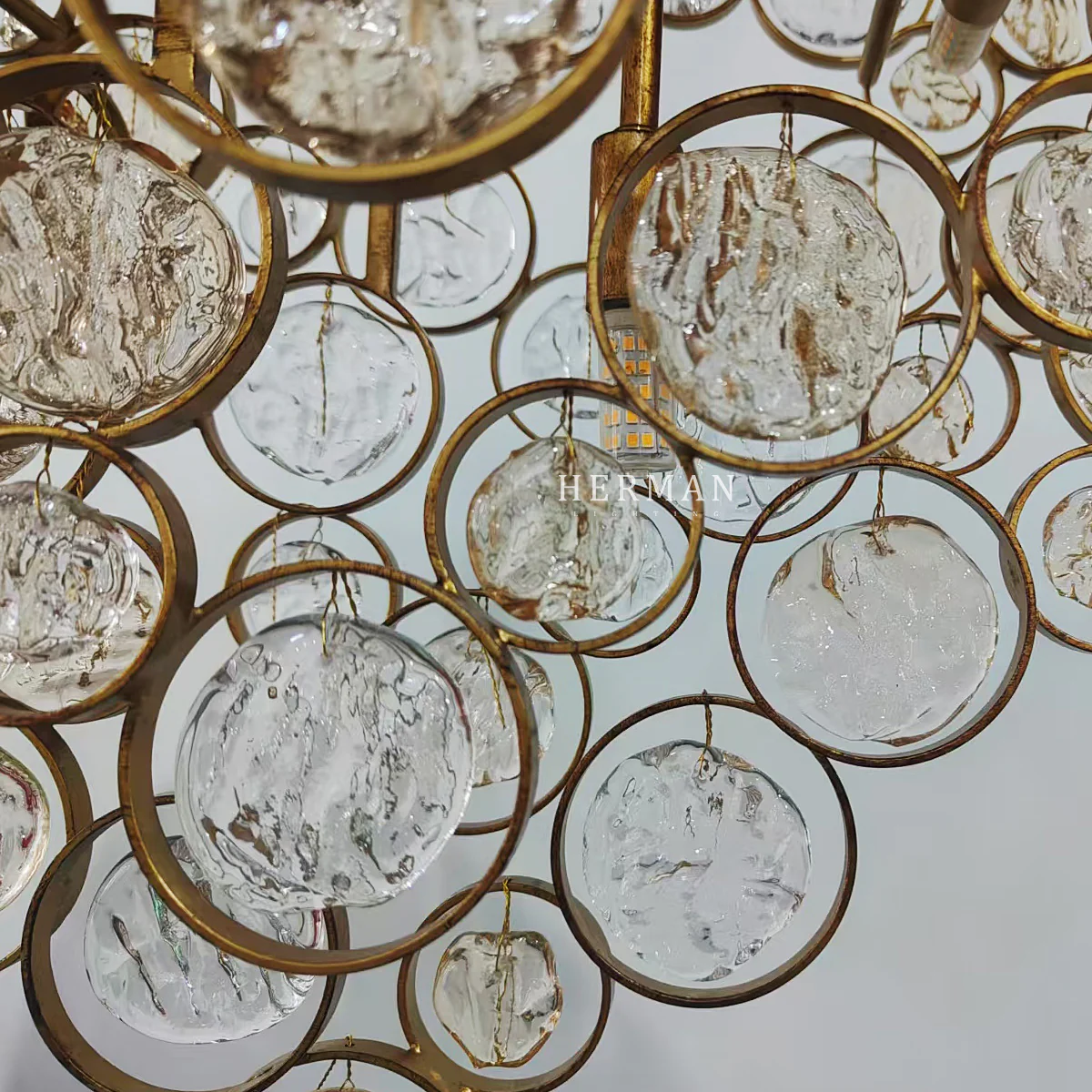 Trento Clustered Glass Linear Chandelier 55" - Image 7